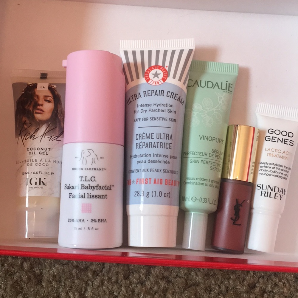 Variety of skin care product